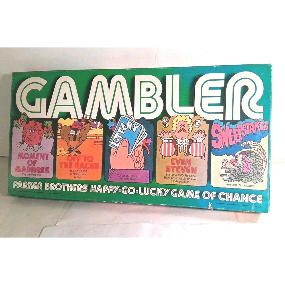 Vintage 1977 Parker Brothers Gambler Board Game Complete -  Nice Complete 100%